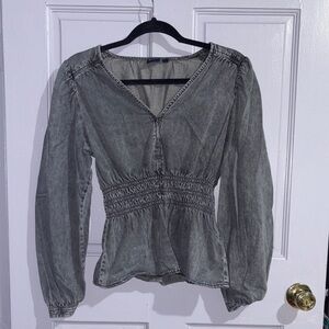 Gray GAP Women's Smocked Top